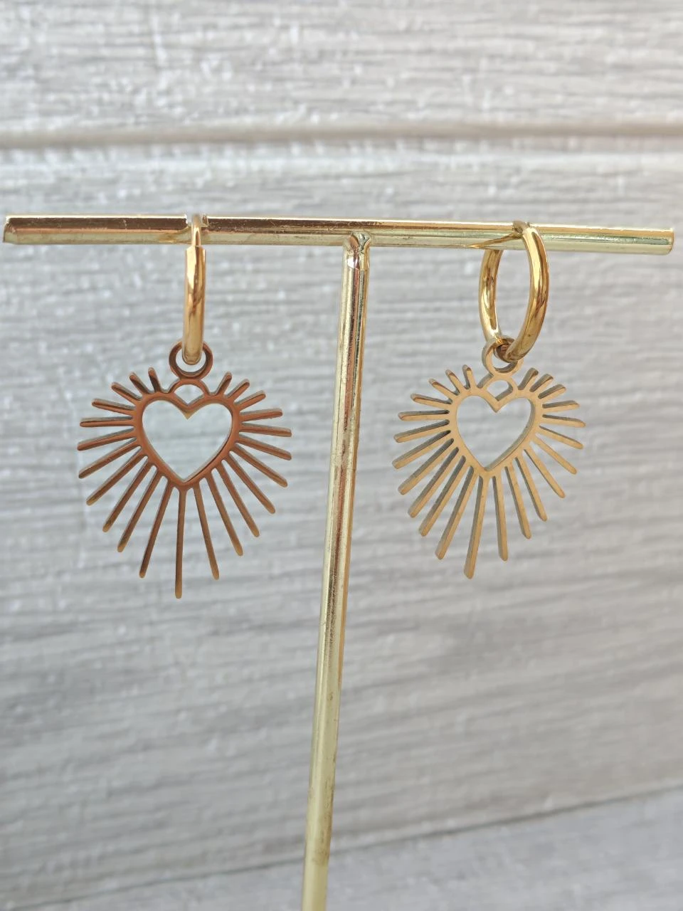 Radiant Heart Gold Earrings Steel – photo 2